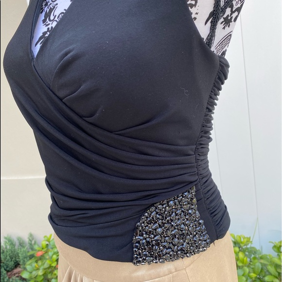 Cache Women’s Set : Skirt+Top, Black Gold - Picture 4 of 8